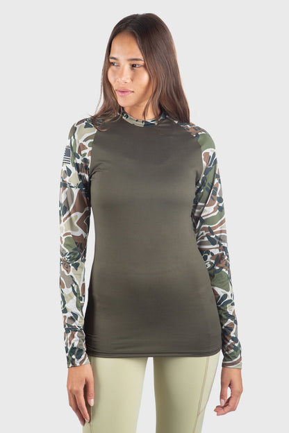 SoftTECH™ OLIVE PRYM1 OS CAMO Mesh Long Sleeve by WSI Sportswear