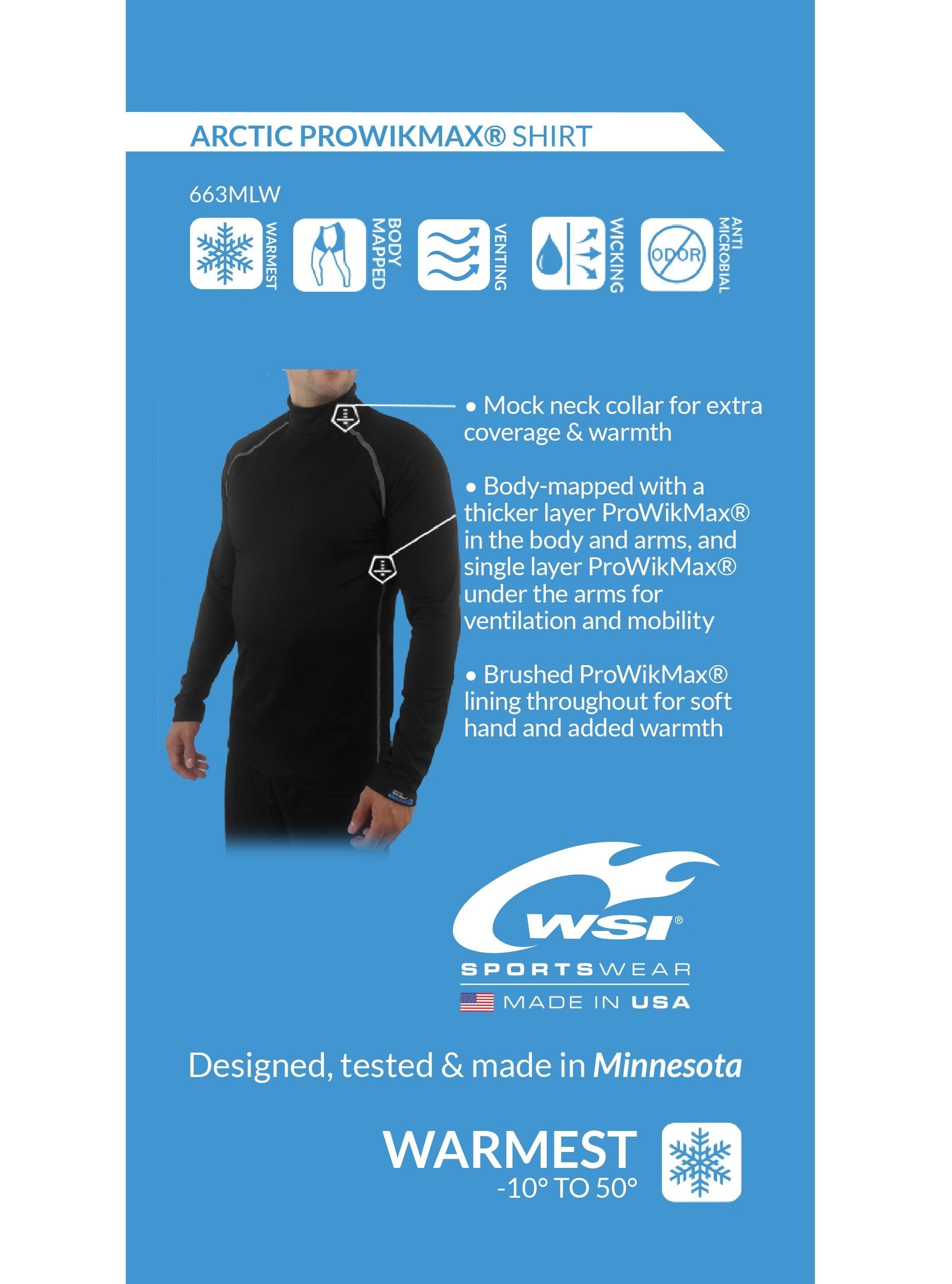 Arctic ProWikMax™ Thermal Shirt by WSI Sportswear, alternate view 3