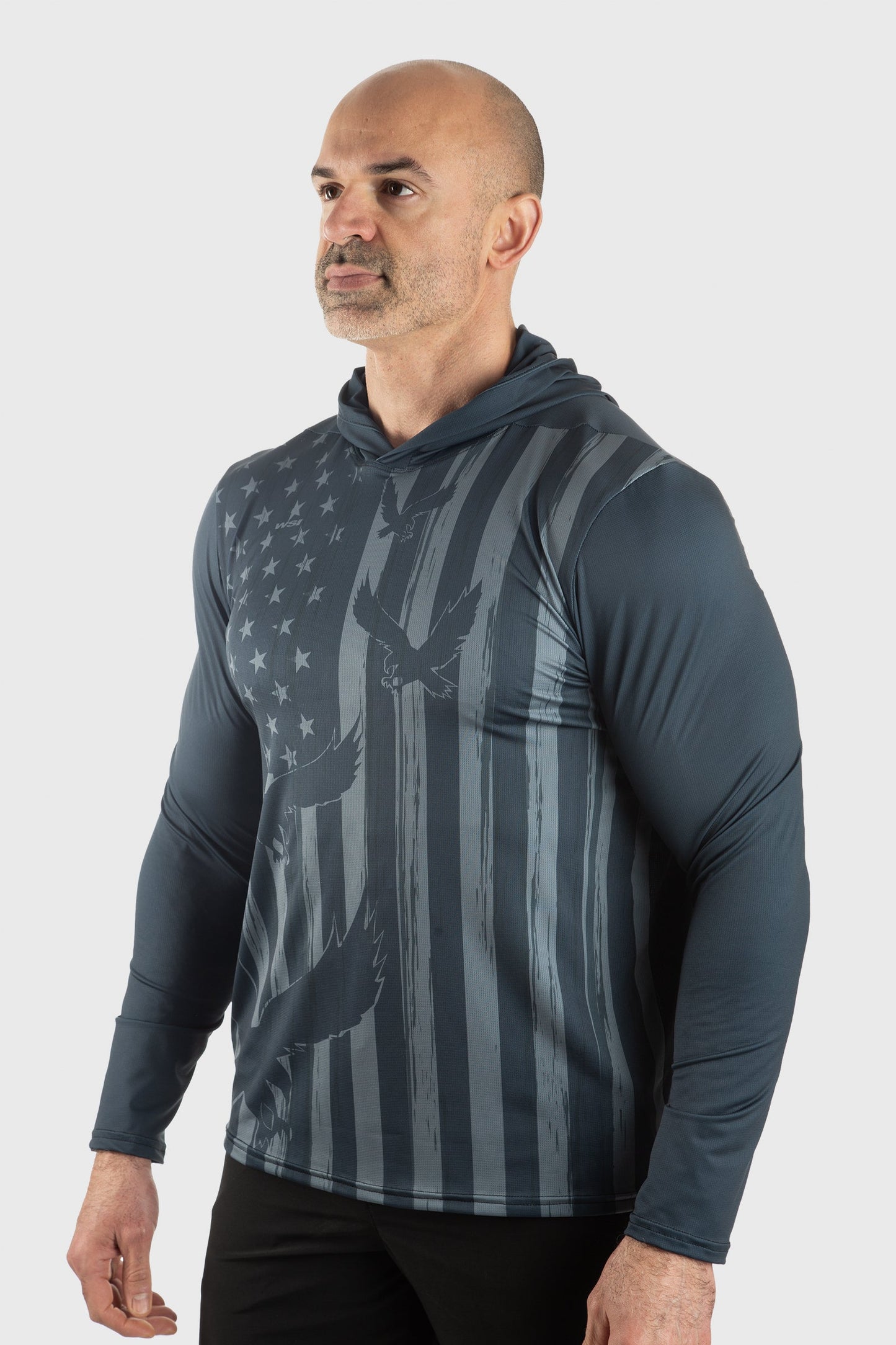 Men's Eagle Flag Mesh Sun Hoodie