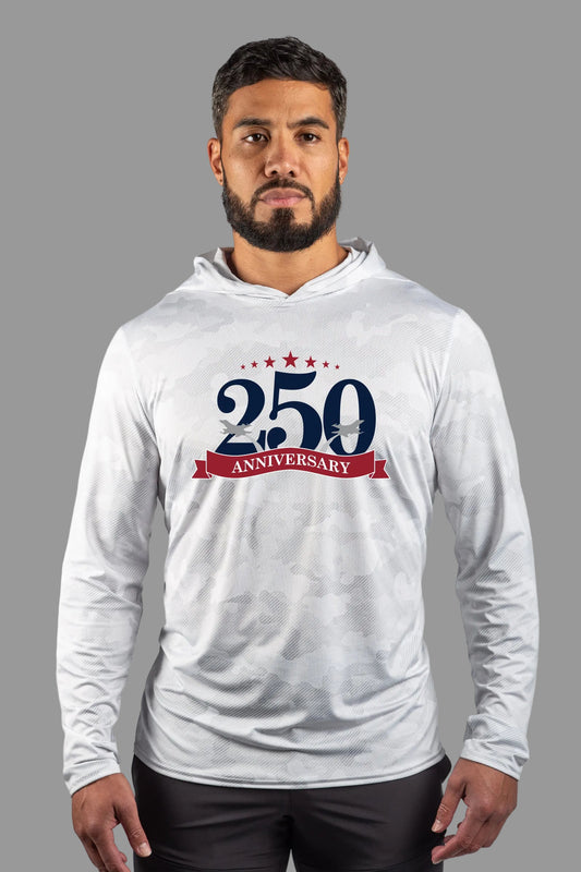250th Mesh White Out Sun Hoodie - Unisex