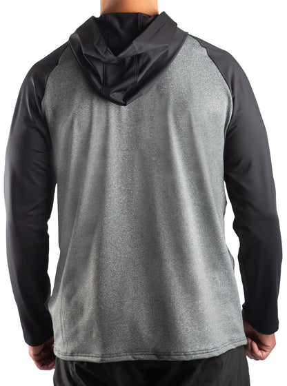 ProWikMax 2-Tone Long Sleeve Hoodie by WSI Sportswear, alternate view 3