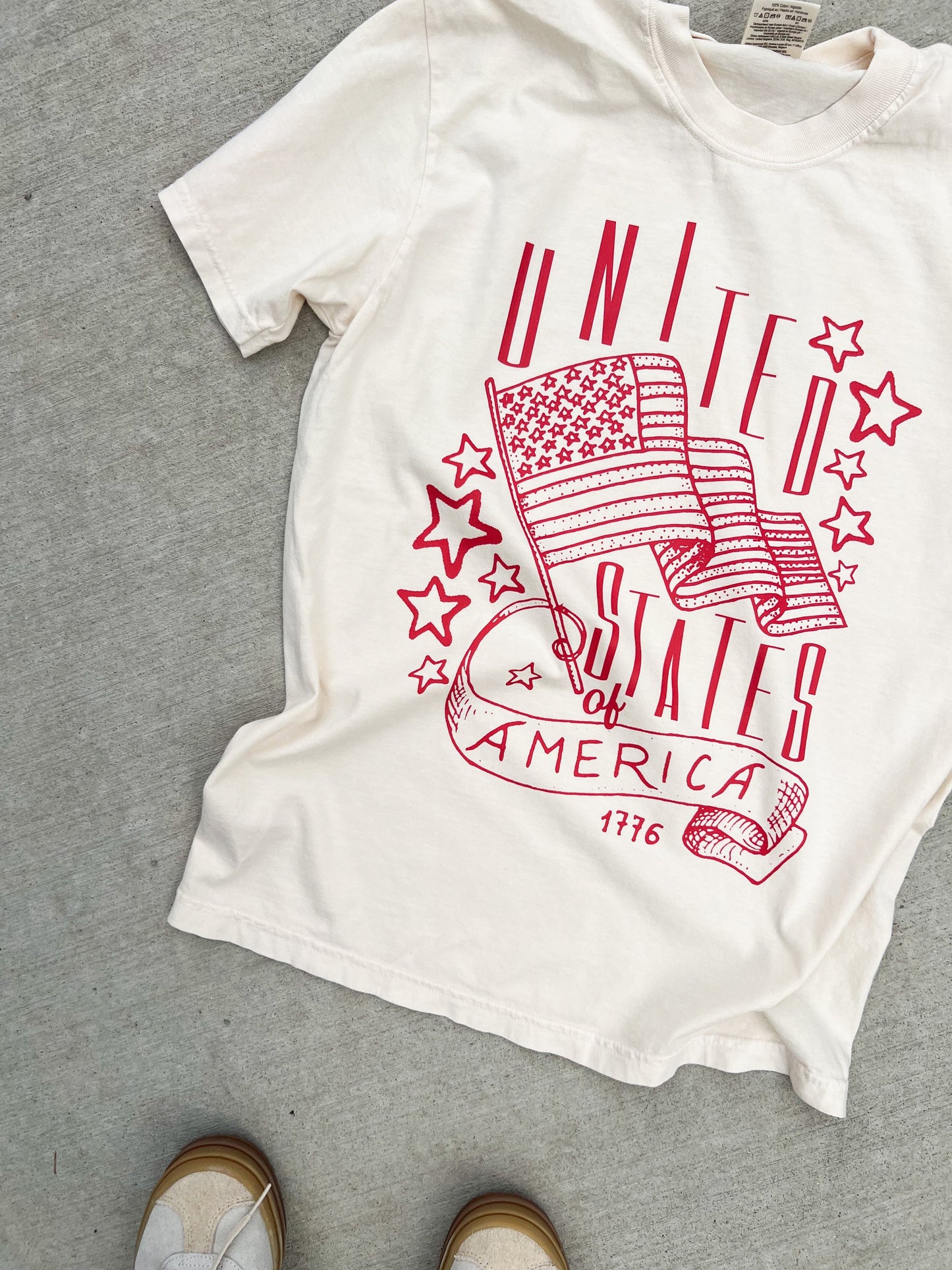 Liberty T-Shirt Ivory - Patriotic Tee | Wild Kard Vintage