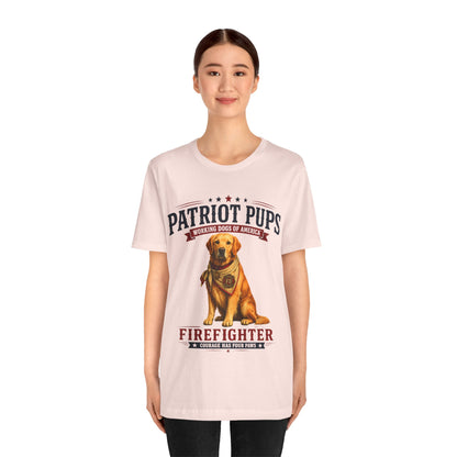 Scout the Firefighter T-Shirt | Patriot Pups™ | Courage Has Four Paws