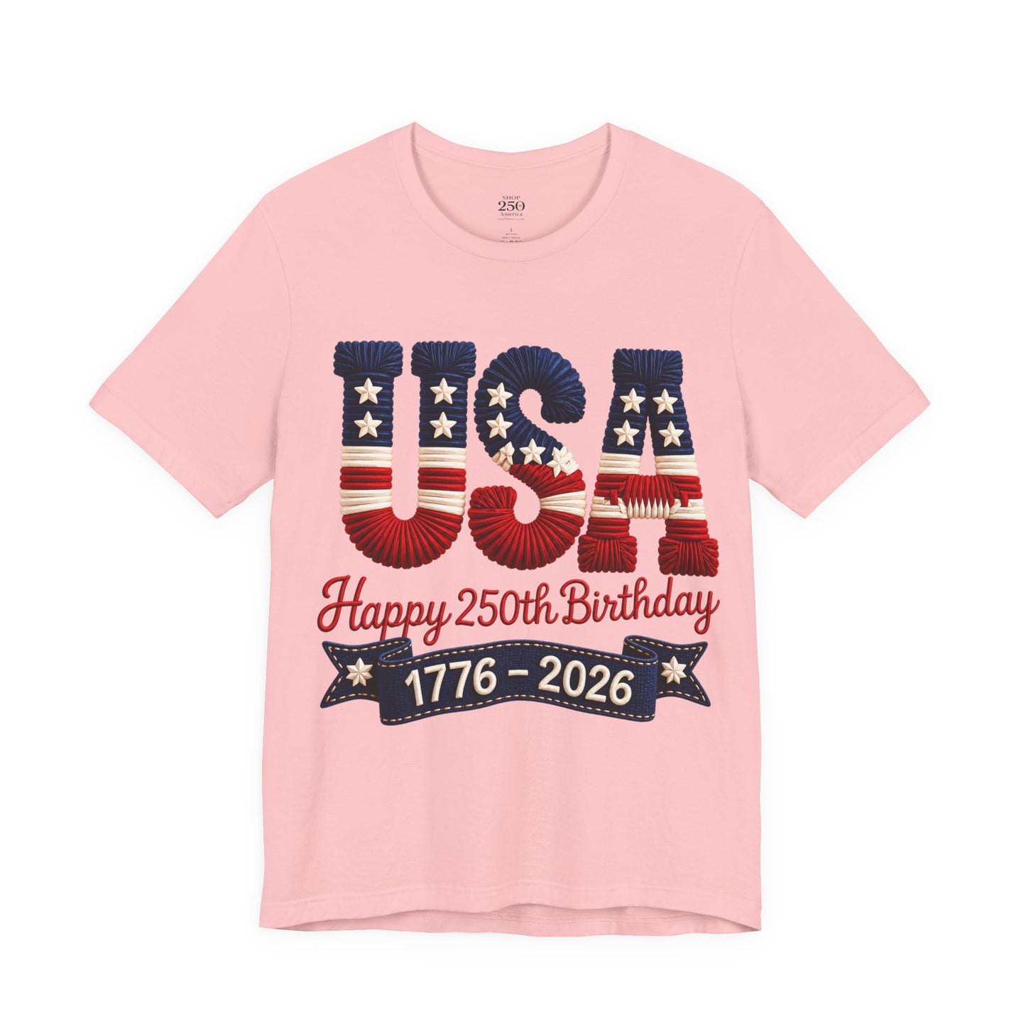 America 250 Distressed Flag Tee — 1776 to 2026 Patriotic Birthday Shirt