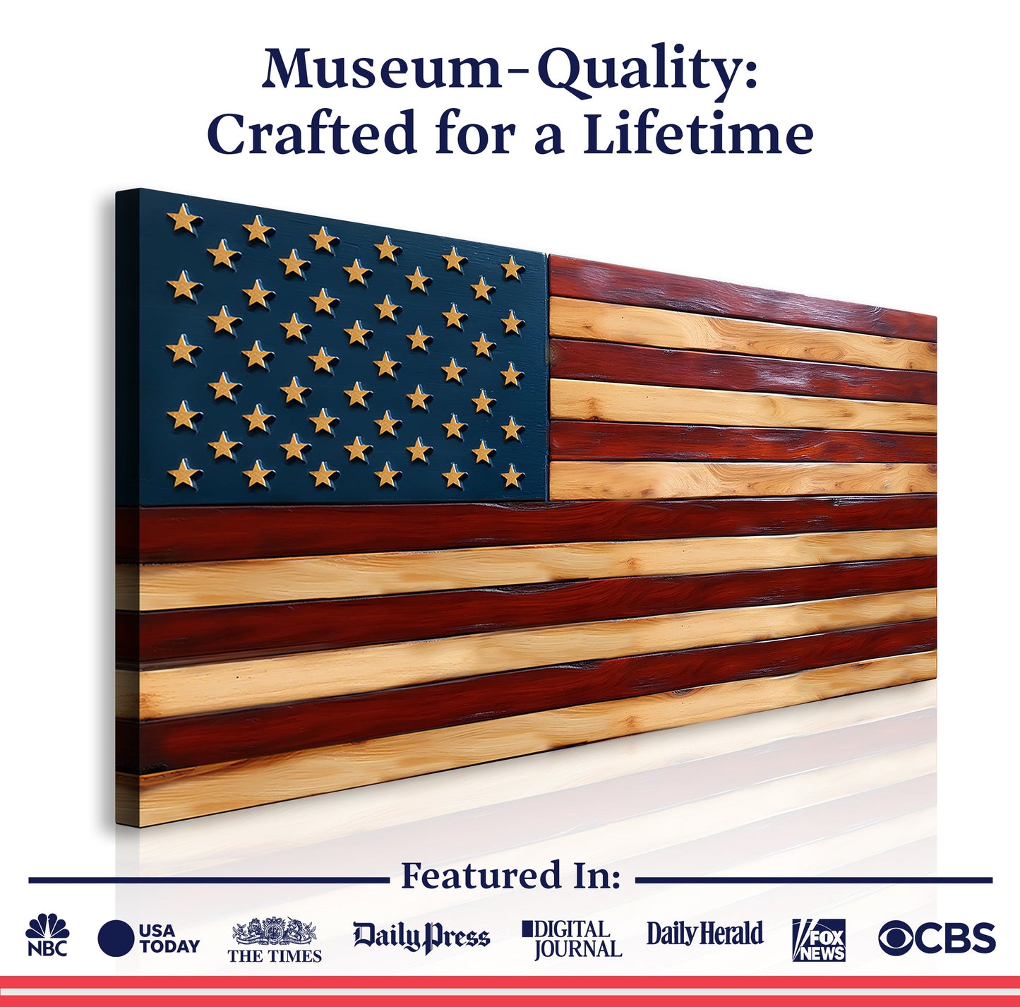 Old Glory American Flag Wall Art II – Patriotic Canvas Decor