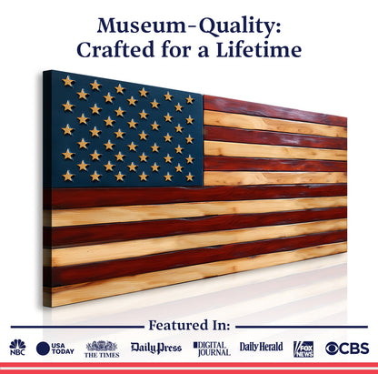 Old Glory American Flag Wall Art II – Patriotic Canvas Decor