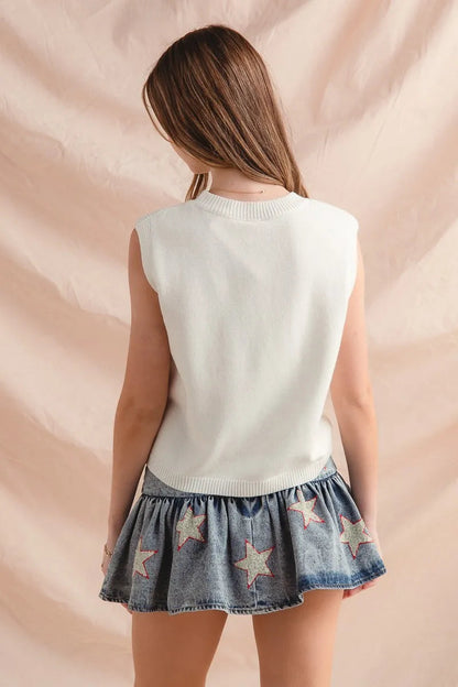 SO ME Teddy Bear Wearing An American Flag With Usa Embroidered Sweater