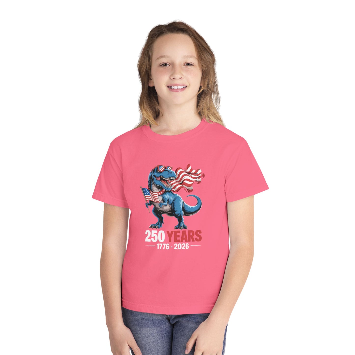 America 250 Dino Flag Youth Tee