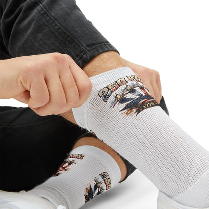 250 Years America Flag Crew Socks – Patriotic All-Over Sublimation Print