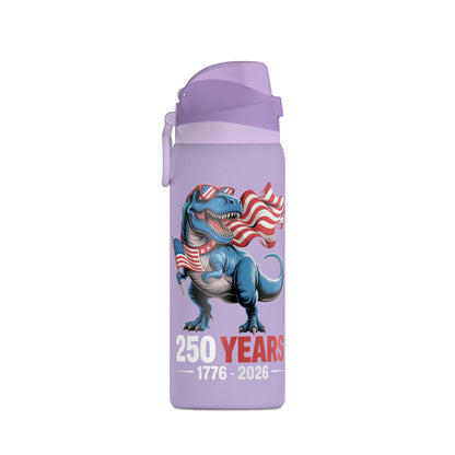 America 250 T-Rex Flag Insulated Bottle — 32oz Patriotic Drinkware