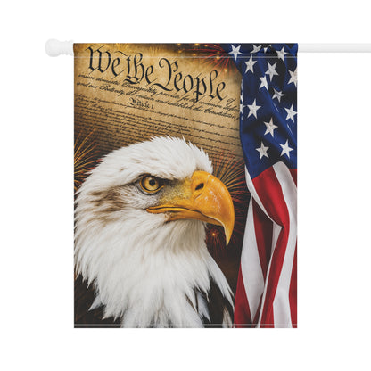 Patriotic Eagle Garden Flag – "We the People" USA House Banner