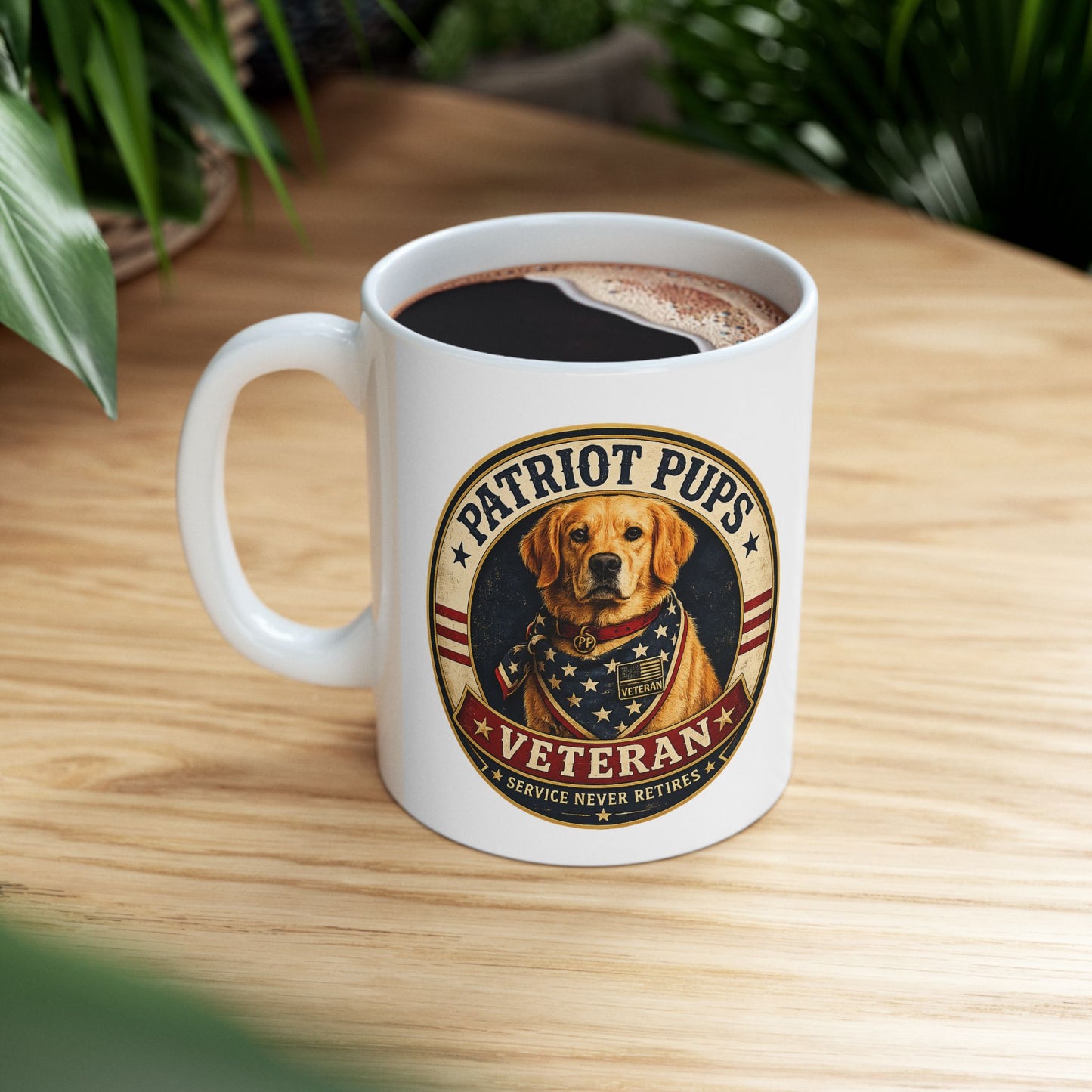 Scout the Veteran Ceramic Mug | Patriot Pups™ | Service Never Retires