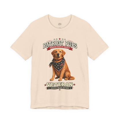 Scout the Veteran T-Shirt | Patriot Pups™ | Service Never Retires