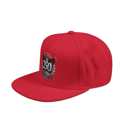 America 250 Embroidered Snapback Hat — Eagle Crest Patriotic Cap