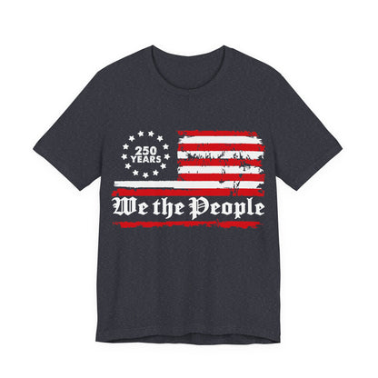 America 250 Grunge Flag Tee 1776-2026