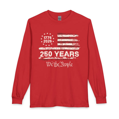 America 250 Distressed Flag Long Sleeve Shirt