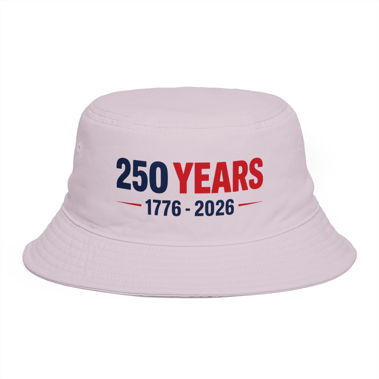 Patriotic Cotton Bucket Hat – Reinforced Brim, One Size, 4 Colors