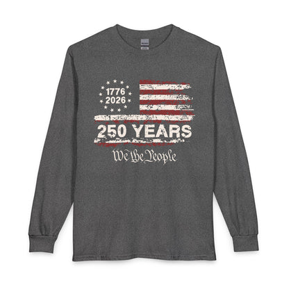 America 250 Distressed Flag Long Sleeve Shirt