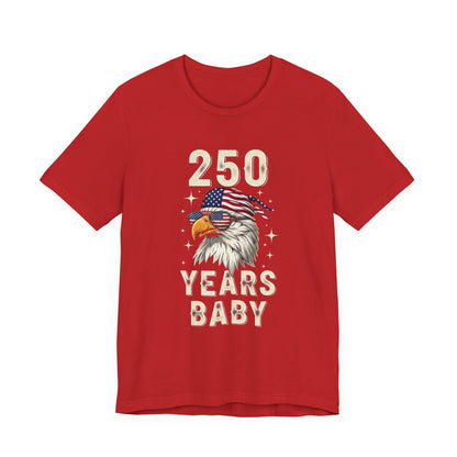 250 Years Baby Eagle American Flag T-Shirt | Patriotic USA Tee