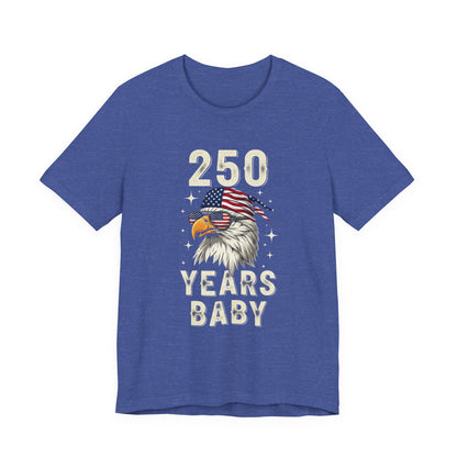250 Years Baby Eagle American Flag T-Shirt | Patriotic USA Tee