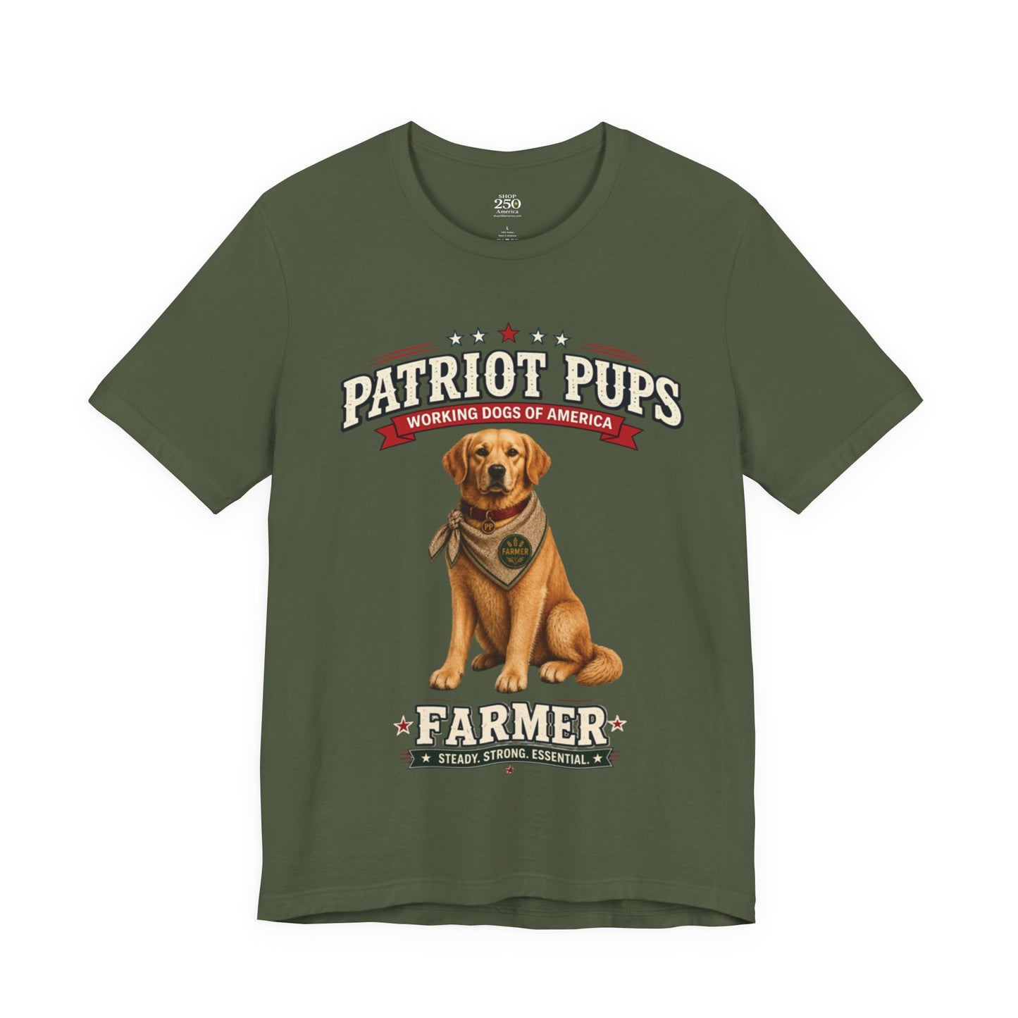 Scout the Farmer T-Shirt | Patriot Pups™ | Steady. Strong. Essential.