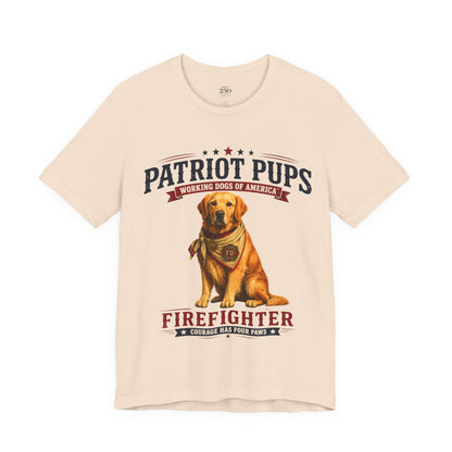 Scout the Firefighter T-Shirt | Patriot Pups™ | Courage Has Four Paws