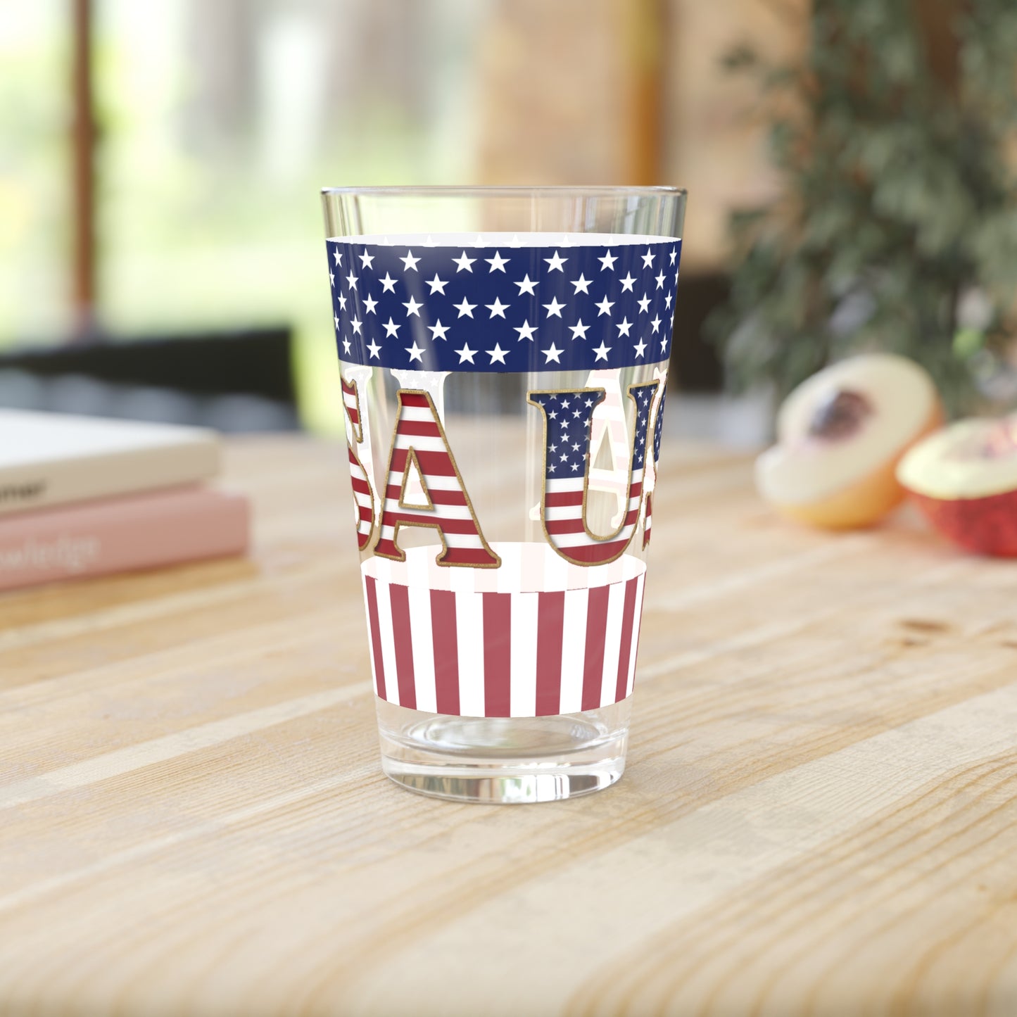 Custom Patriotic Pint Glass – 16oz Tempered Glass