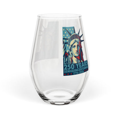 America 250 Statue of Liberty Stemless Wine Glass — 11.75 oz