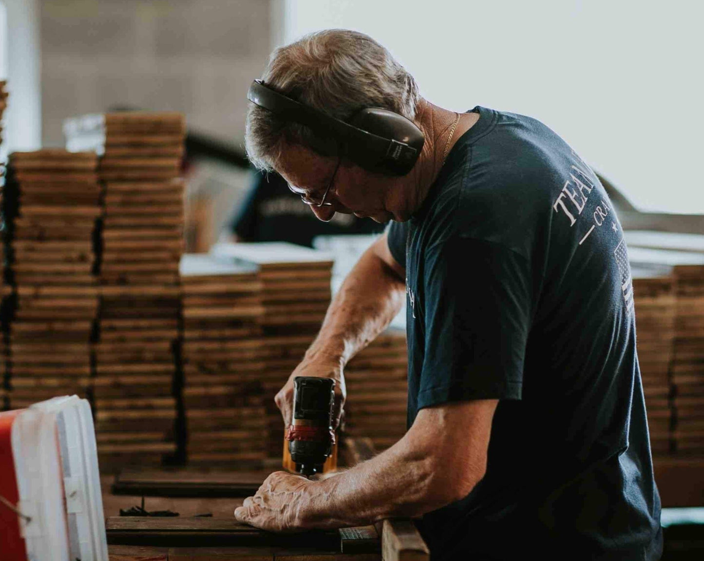 Liberty Flag – American Oak Wooden Display | Shop250America