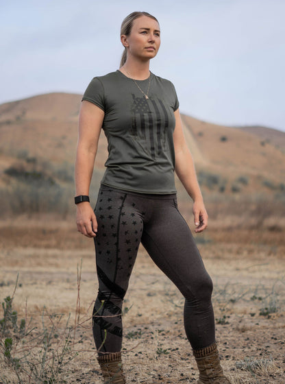 SoftTECH™ Pro Flag Pocketed Leggings by WSI Sportswear, alternate view 3