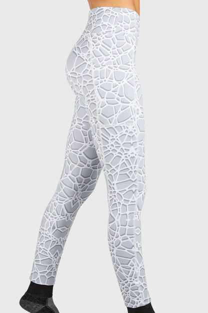 Crackle Wide Waistband Pocketed Leggings by WSI Sportswear