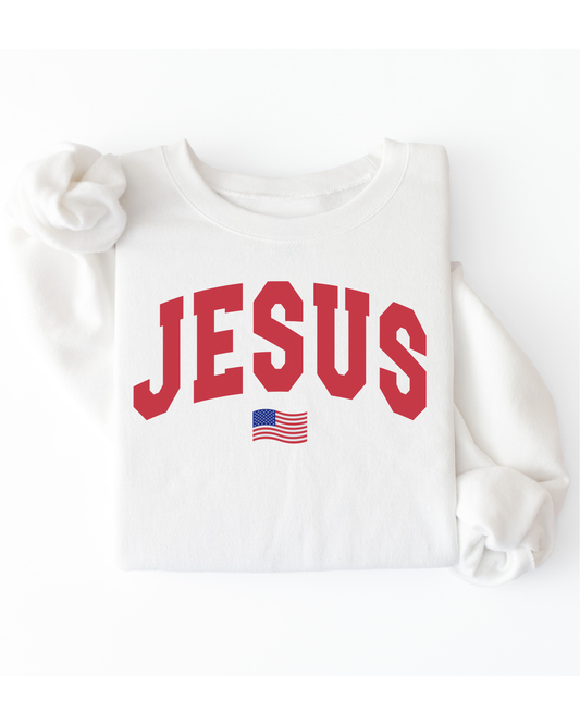 Jesus Flag Adult Unisex Pullover 🇺🇸