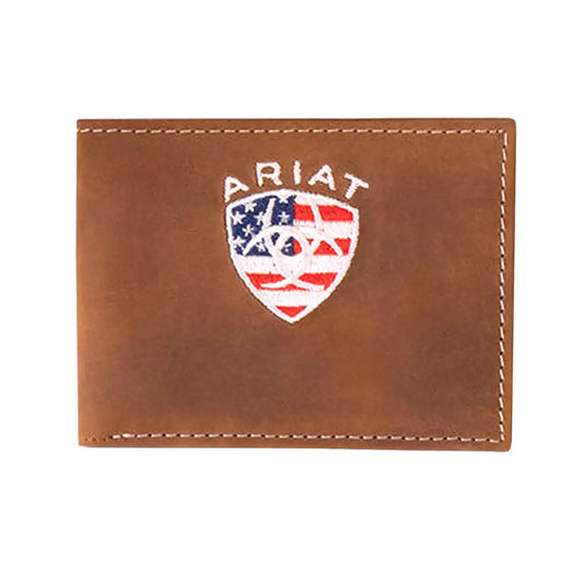 Ariat American Flag Shield | Men's Bifold Wallet