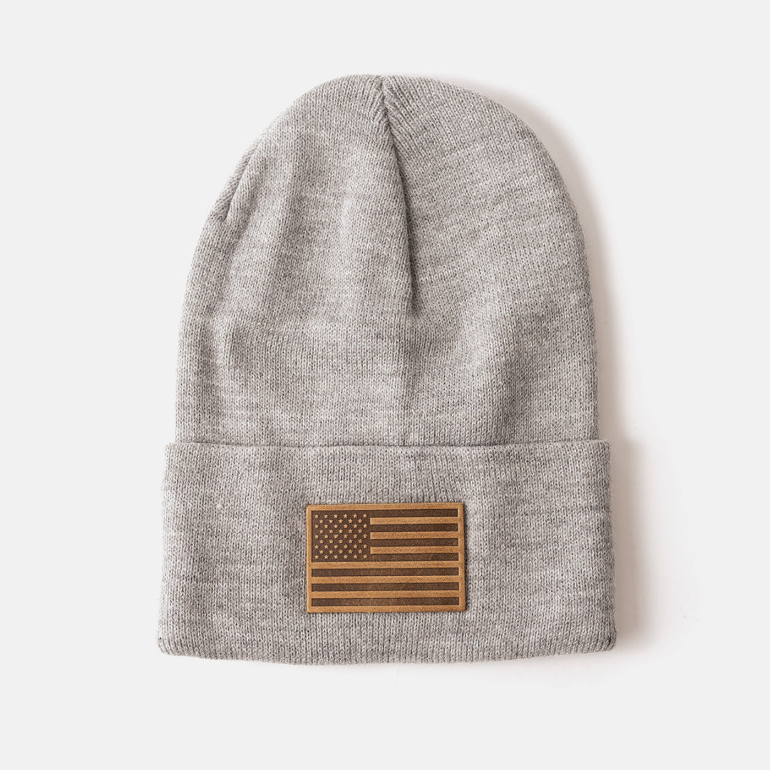 American Flag Knit Beanie – Warm Patriotic Winter Hat