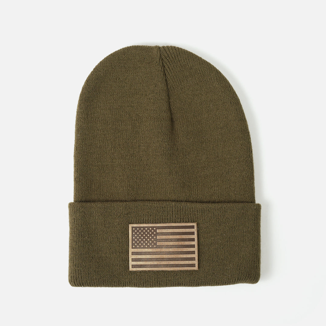 American Flag Knit Beanie – Warm Patriotic Winter Hat