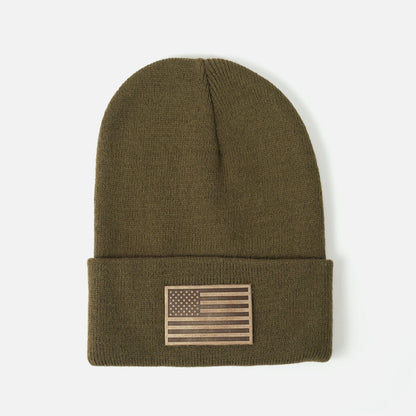 American Flag Knit Beanie – Warm Patriotic Winter Hat