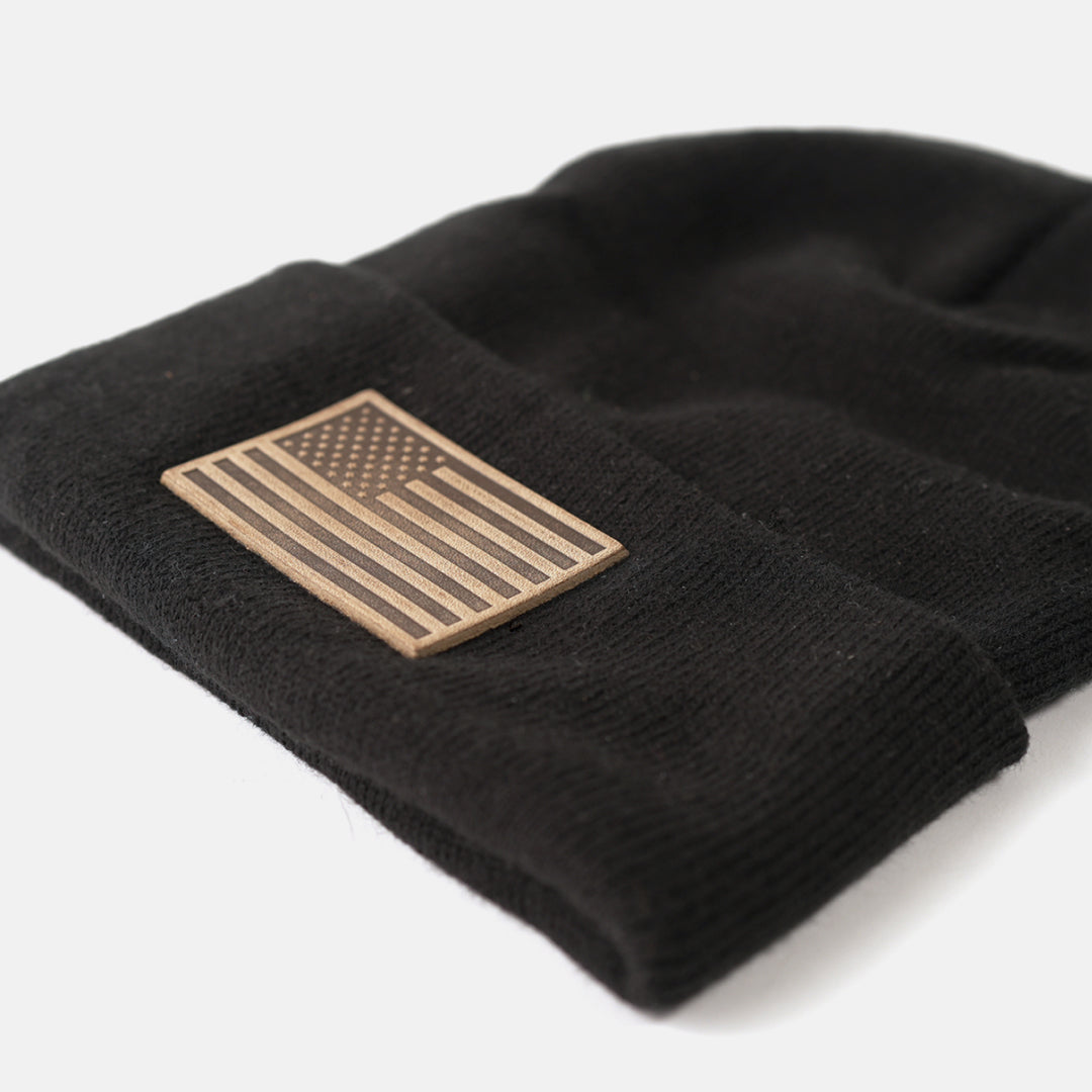 American Flag Knit Beanie – Warm Patriotic Winter Hat