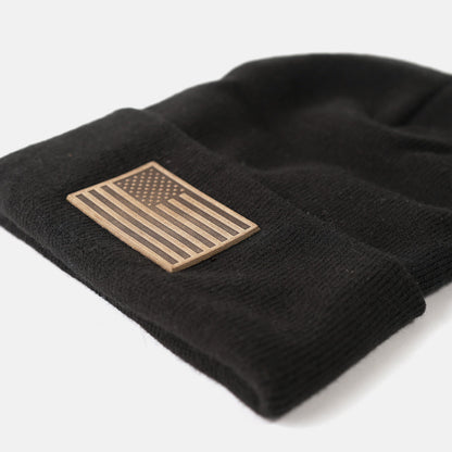 American Flag Knit Beanie – Warm Patriotic Winter Hat