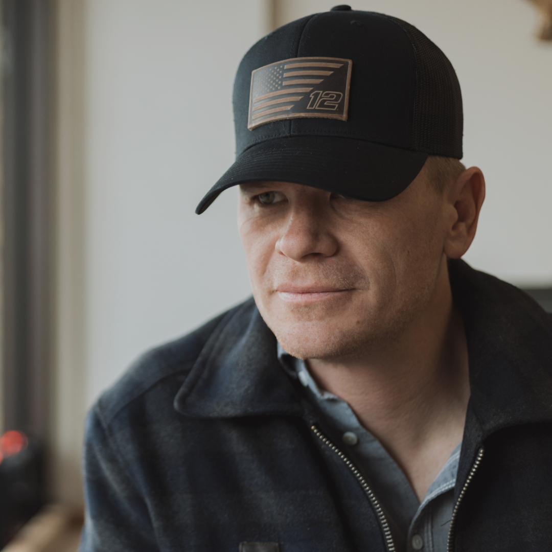 #12 American Flag Snapback Hat – Racing Design | Range Leather Co