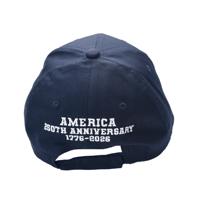 America 250th Anniversary Cap – American Flag Bill | Patriotic Cotton Twill Hat