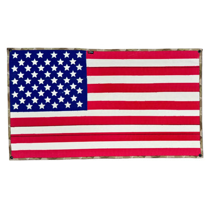 Fire Hose American Flag – Arid Border Military Tribute Wall Art