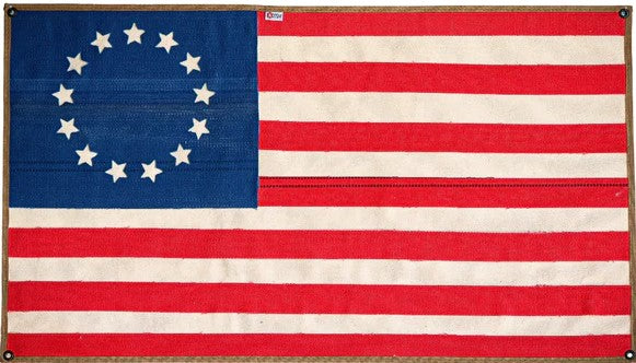 Betsy Ross Fire Hose Flag – Handmade Reclaimed | Shop250