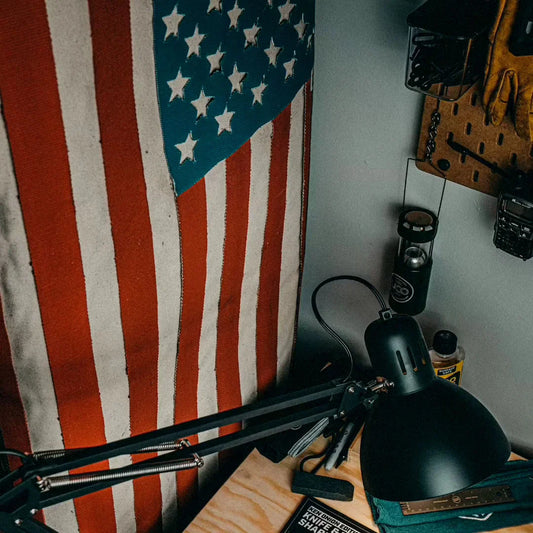 Fire Hose American Flag – Arid Border Military Tribute Wall Art