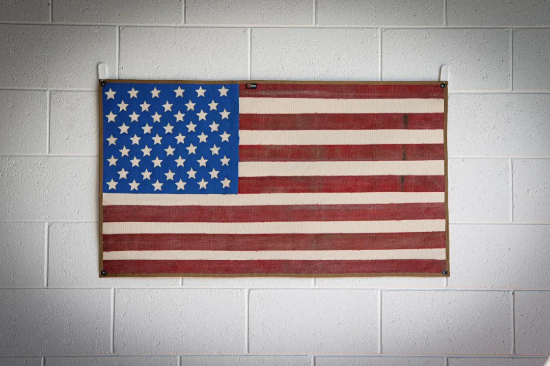 Vintage Fire Hose American Flag – Reclaimed & Handmade | Shop250