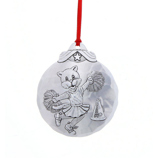 Cheerleader Cat Ornament by Wendell August Forge