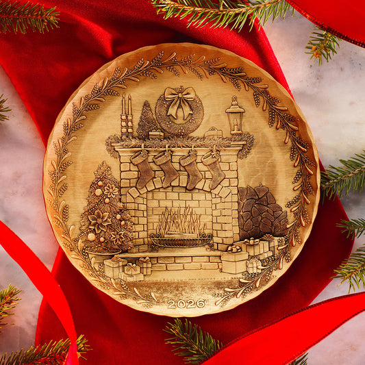 2026 Annual Plate - Cozy Christmas Hearth (Bronze) – alternate view 2