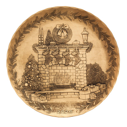 2026 Annual Plate - Cozy Christmas Hearth (Bronze)