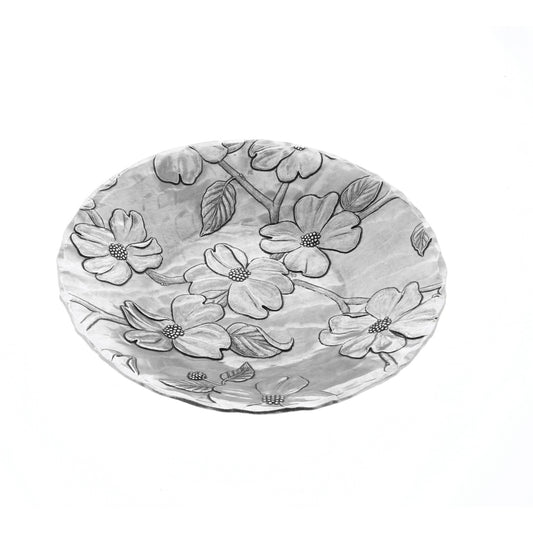 Dogwood Small Round Belmont Bowl by Wendell August Forge — angled view