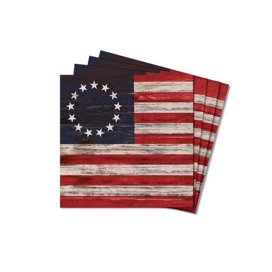 Collective - Betsy Ross Flag Coaster Set