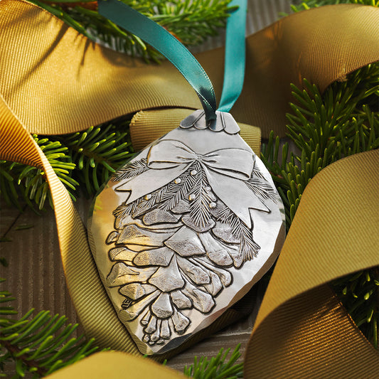 Pinecone Bulb Ornament by Wendell August Forge